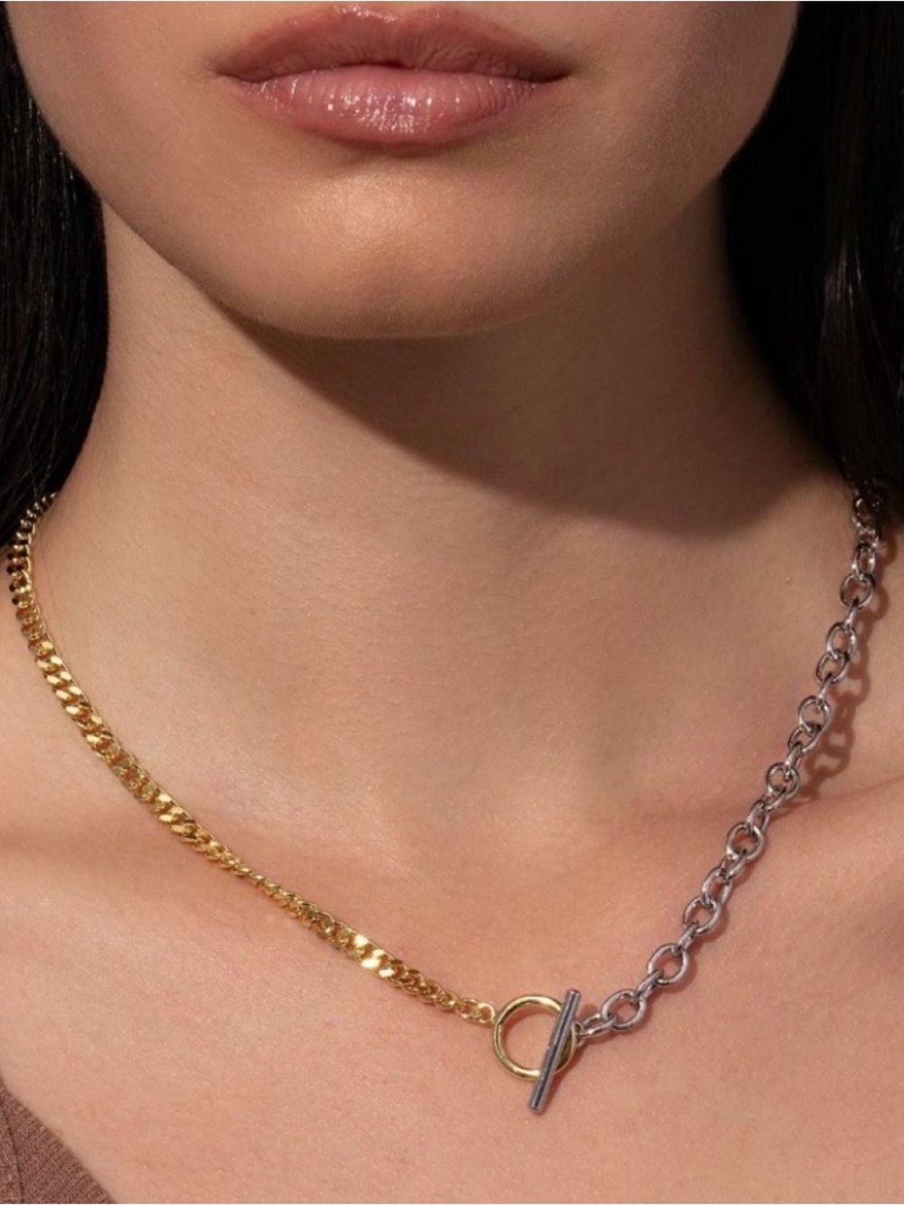 Uncommon James Mixed Metal Chain Necklace — Gold + Silver